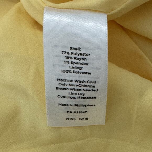 NWT Talbots Knit Fit & Flare Dress Size 10 Yellow Basket Weave Lined Pockets - Picture 11 of 12